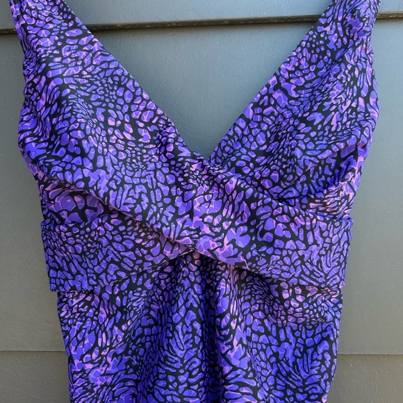 Speedo Purple and Black Swimsuit - Size 8 - NWOT - Picture 2 of 6